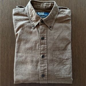 Ralph Lauren Brown Plaid Button-Down Shirt